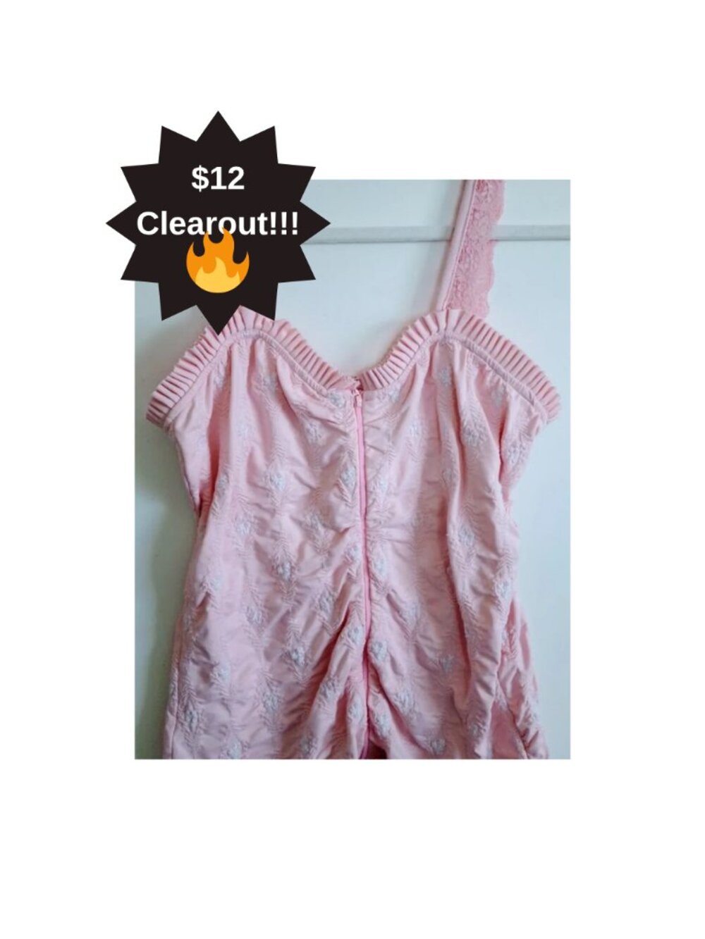 🔥🔥🔥 $12 CLEAROUT Vintage Made in France Rayure Pink Popcorn Camisole Y2K 44